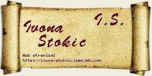 Ivona Stokić vizit kartica